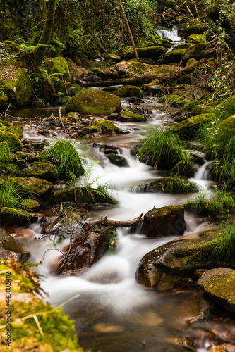 Beautiful water stream in Gresso river Portugal