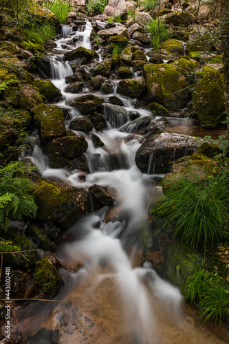 Beautiful water stream in Gresso river Portugal