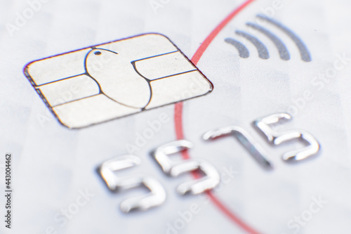 Credit card close up