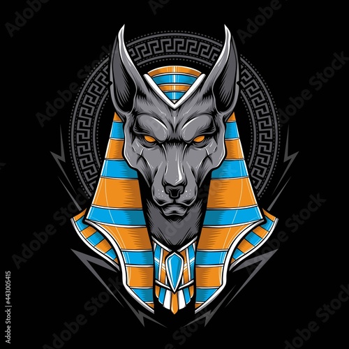egyptian anubis vector tshirt design photo