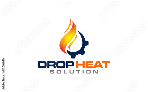 Illustration graphic vector of plumbing, heating and cooling service Logo Design template-10