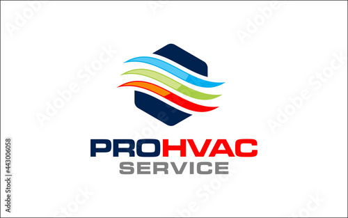 Illustration graphic vector of plumbing, heating and cooling service Logo Design template-10