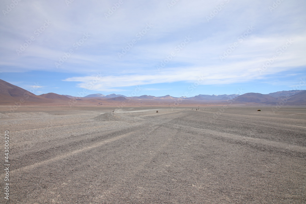 View of desert near Laguna Colorada, Bolivia