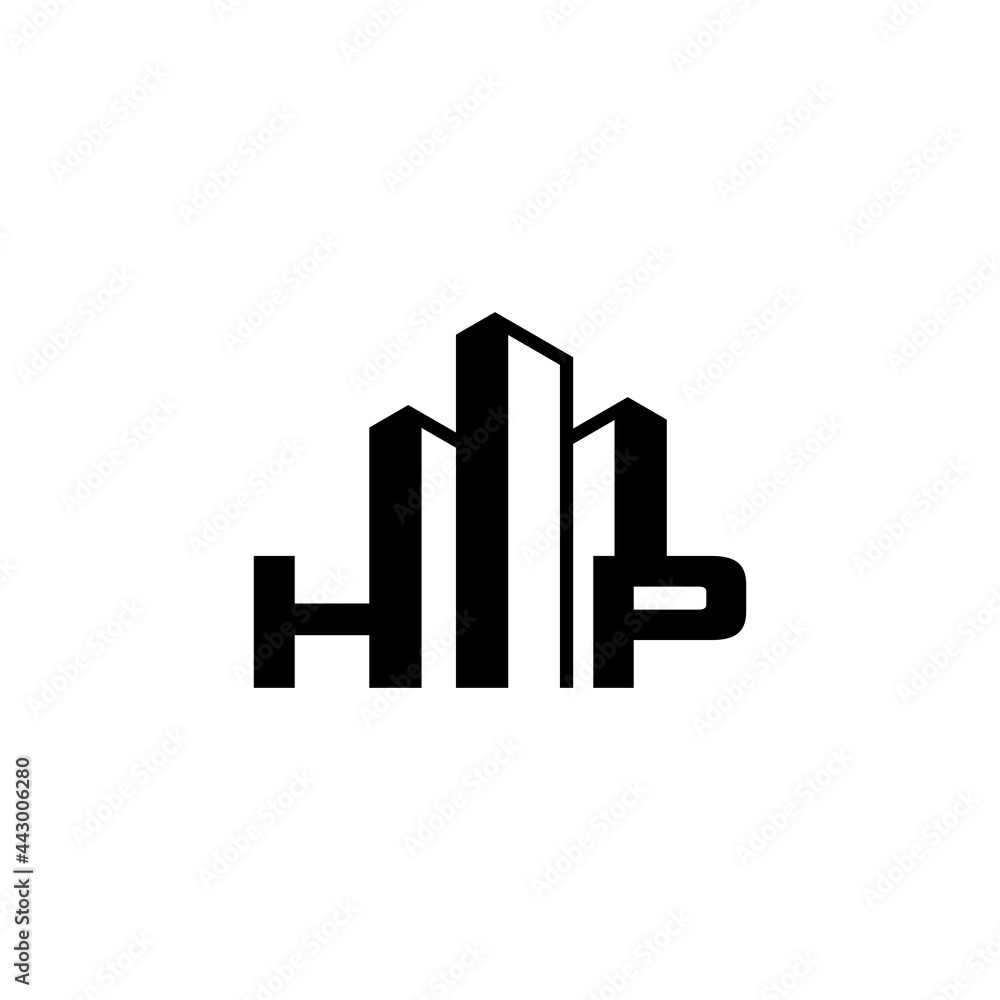 HP Initials letter Building Construction Real Estate logo