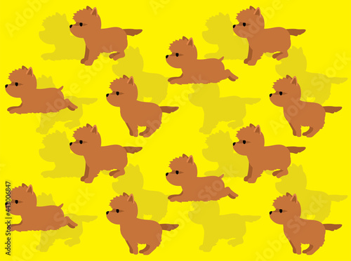 Animal Animation Australian Terrier Cartoon Vector Seamless Wallpaper