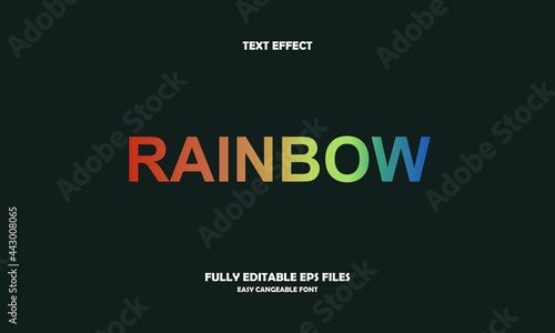 rainbow style editable text effect