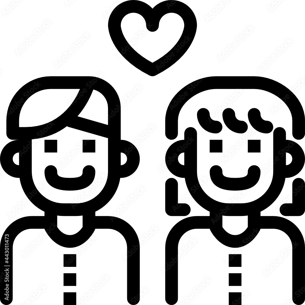 couple outline icon couple outline icon