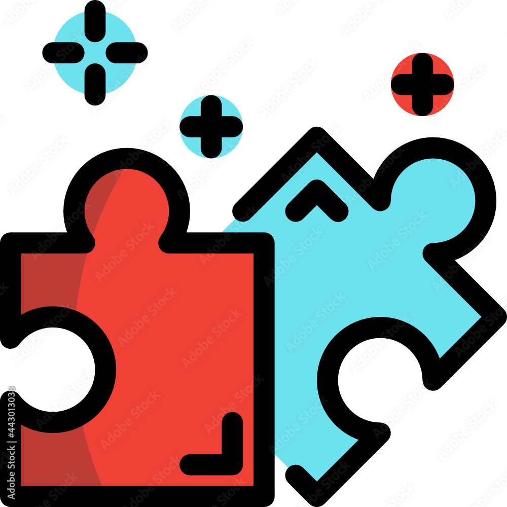 puzzle color outline icon puzzle color outline icon