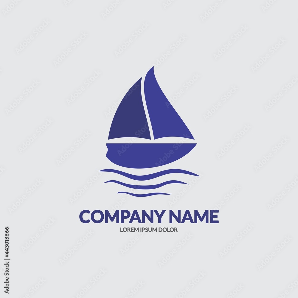 Sailboat Icon Logo Design Template Vector Illustration Sailboat Icon Logo Design Template Vector Illustration