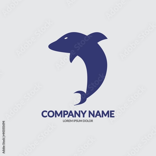 Dolphin Icon Logo Design Template Vector Illustration