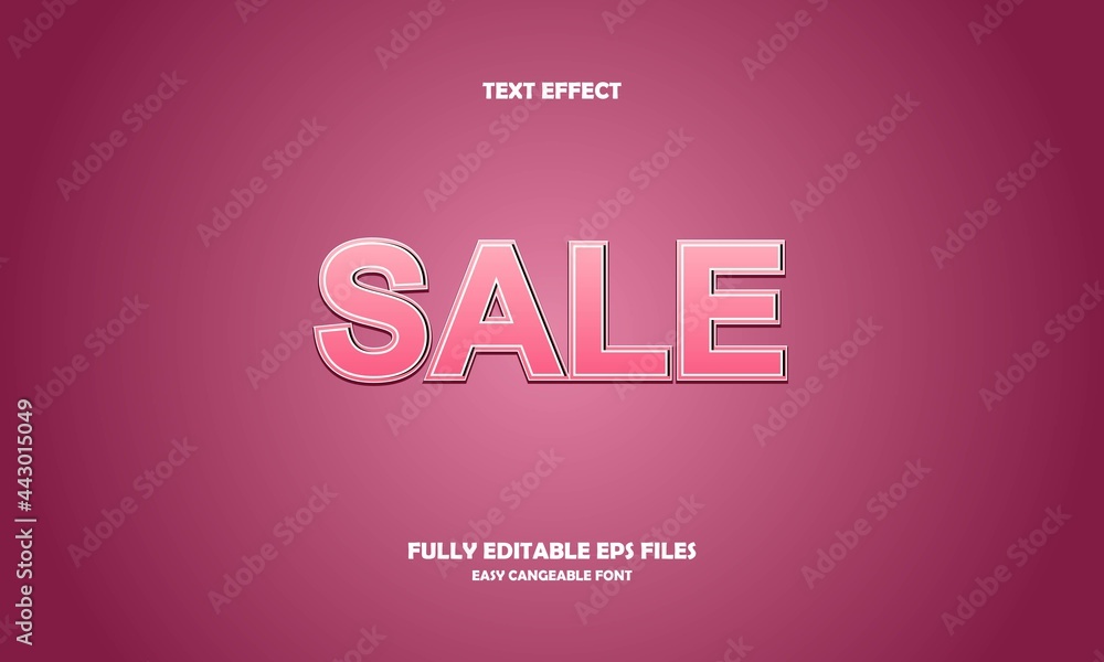 sale style editable text effect