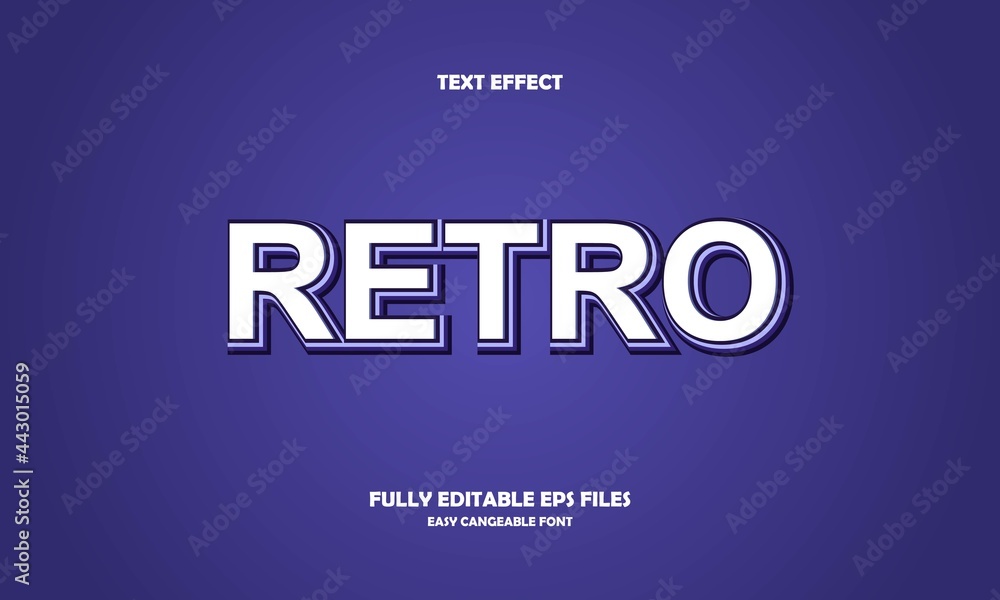 retro style editable text effect retro style editable text effect