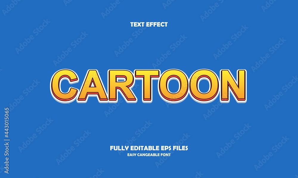 cartoon style editable text effect cartoon style editable text effect