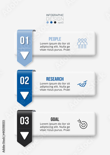 Business concept infographic template with workflow.
