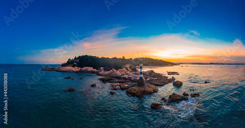 Coastal lighthouse on Dongshan Island  Fujian Province  China