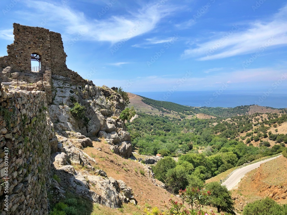 The hills of a Greek island