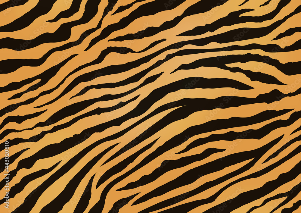 Foto auf Acrylglas mit Hintergrundillustration eines Tigermusters, das sowohl in vertikaler als auch in horizontaler Richtung nahtlos ist #443020610