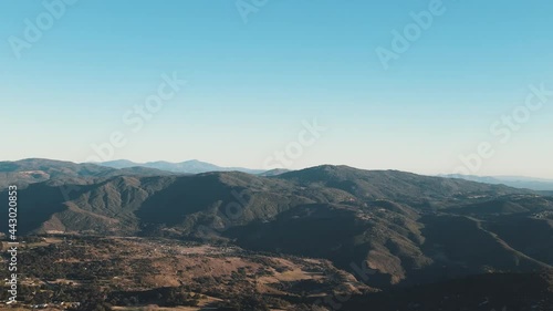 a panning shot from Palomar mountain. Palomar CA.