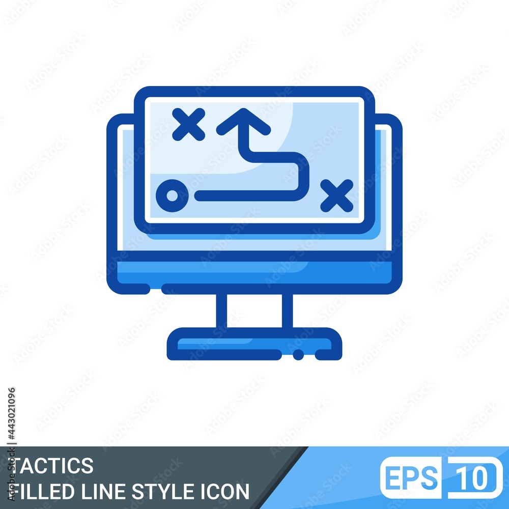 Strategy filled line icon isolated on white background. EPS 10 Strategy filled line icon isolated on white background. EPS 10