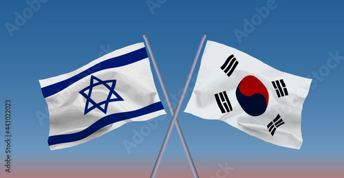 韓国とイスラエル国の国旗