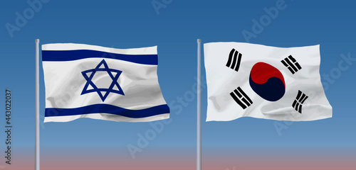 韓国とイスラエル国の国旗