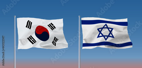 韓国とイスラエル国の国旗