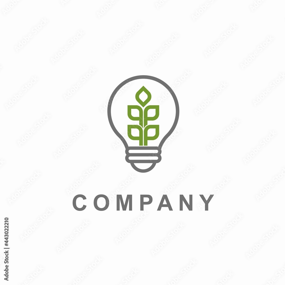 logo design creative leaf and bulb logo design creative leaf and bulb