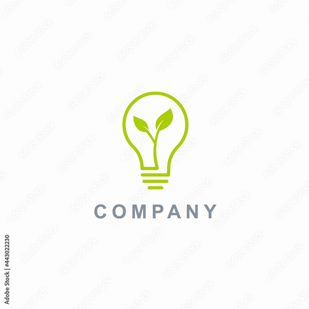 design logo creative leaf and bulb design logo creative leaf and bulb