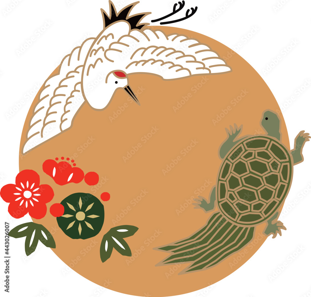 縁起物 鶴と亀のアイコン お正月のイラスト 健康長寿のシンボル Stock Vector Adobe Stock 縁起物 鶴と亀のアイコン お正月のイラスト 健康長寿のシンボル Stock Vector Adobe Stock