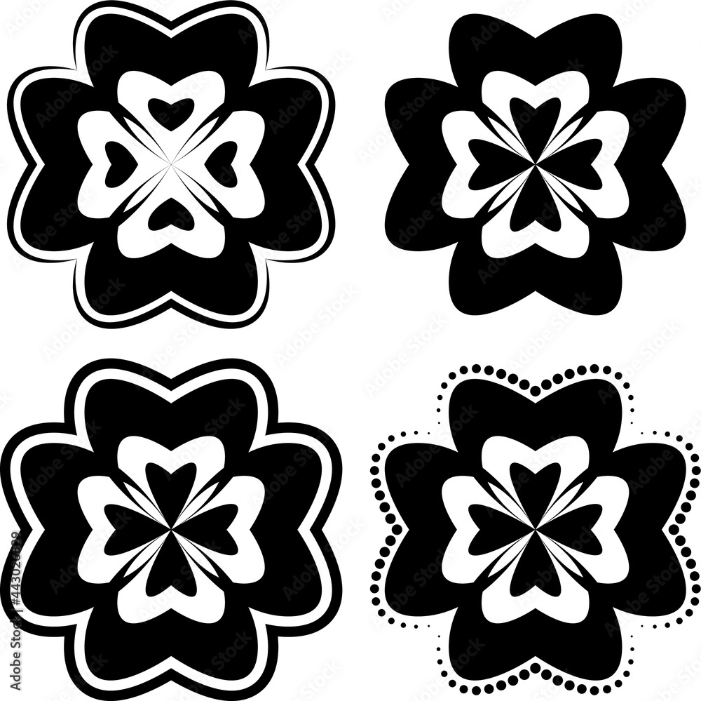 Fototapeta premium set of elements, set of heart