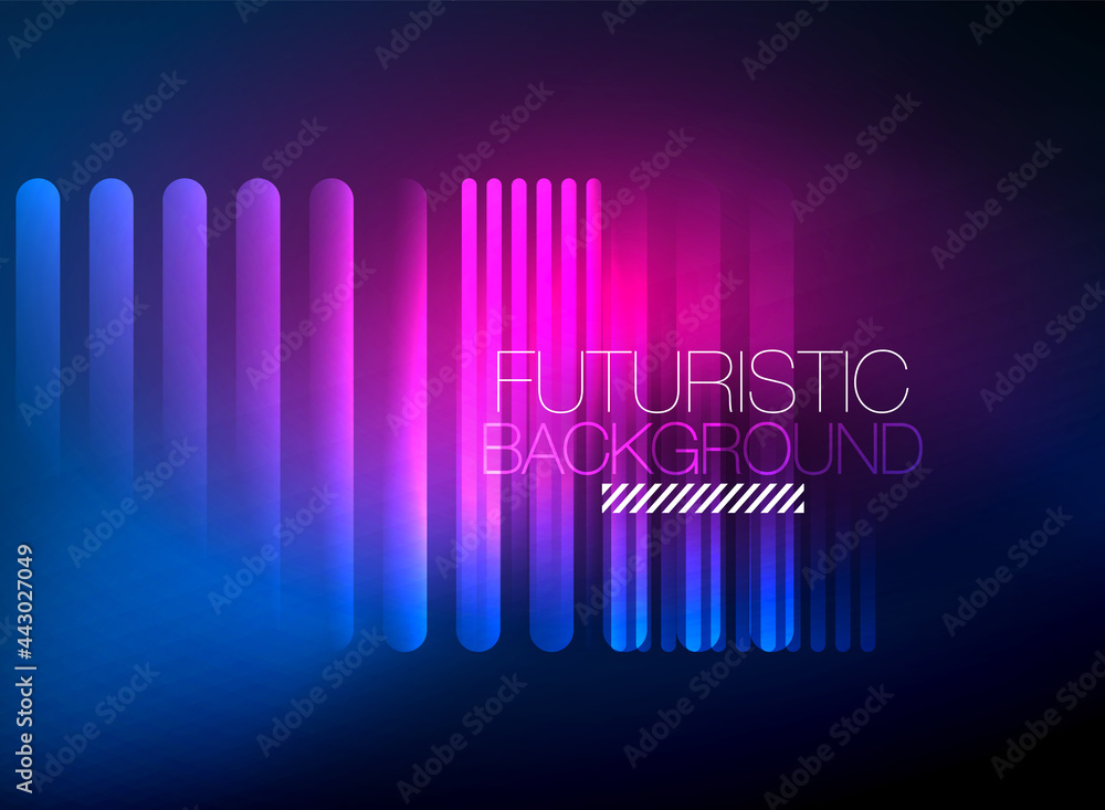 Bright neon color techno abstract background, shiny glowing neon lines in the dark background Bright neon color techno abstract background, shiny glowing neon lines in the dark background