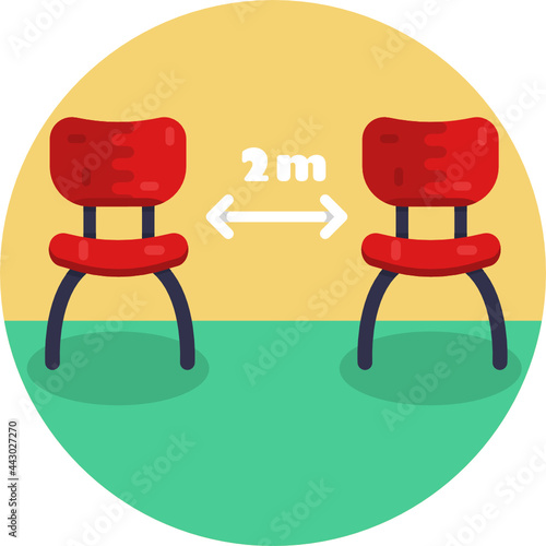 Social Distancing Icon.