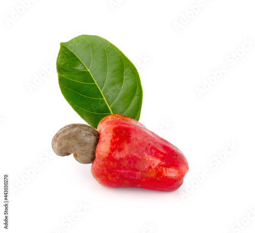 Cashews or Caju Fruit isolated on white background