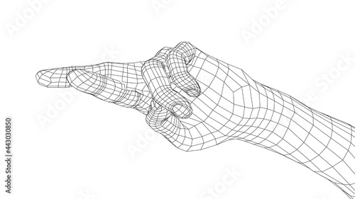 Fingers crossed. Vector