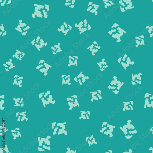 Green Gaseous icon isolated seamless pattern on green background. Changing the state of matter in gas. Vector