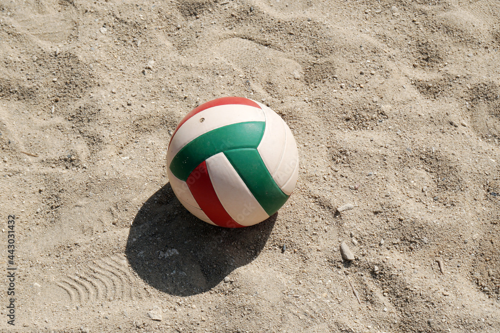 Beach volleyball on the sand beach - Sport and Activity on the beach Phuket Thailand 