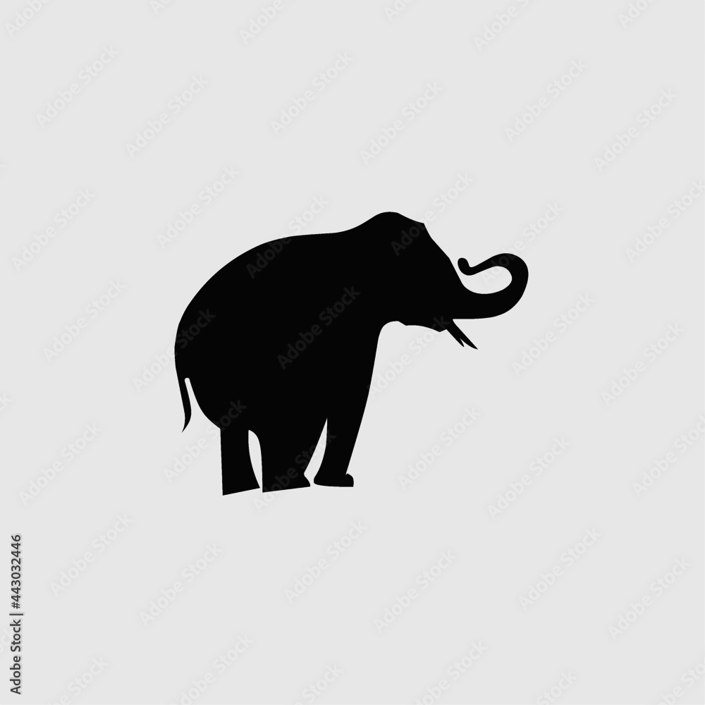 Vector illustration of elephant icon