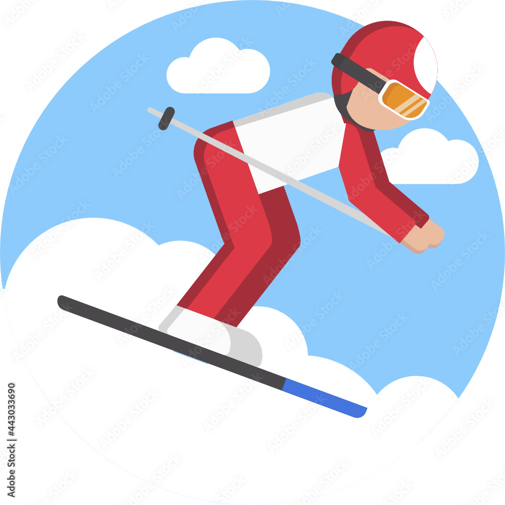Fototapeta premium Sports Icons. SkiIcon.