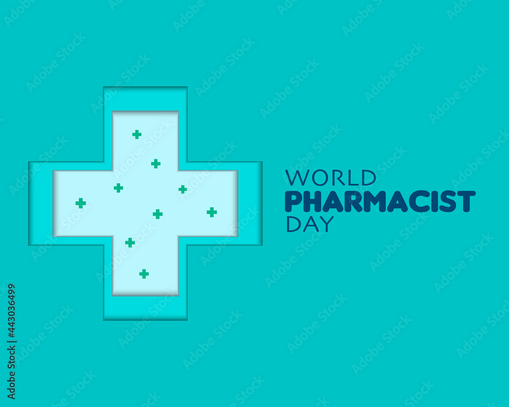 Fototapeta premium World Pharmacist Day In Paper Style