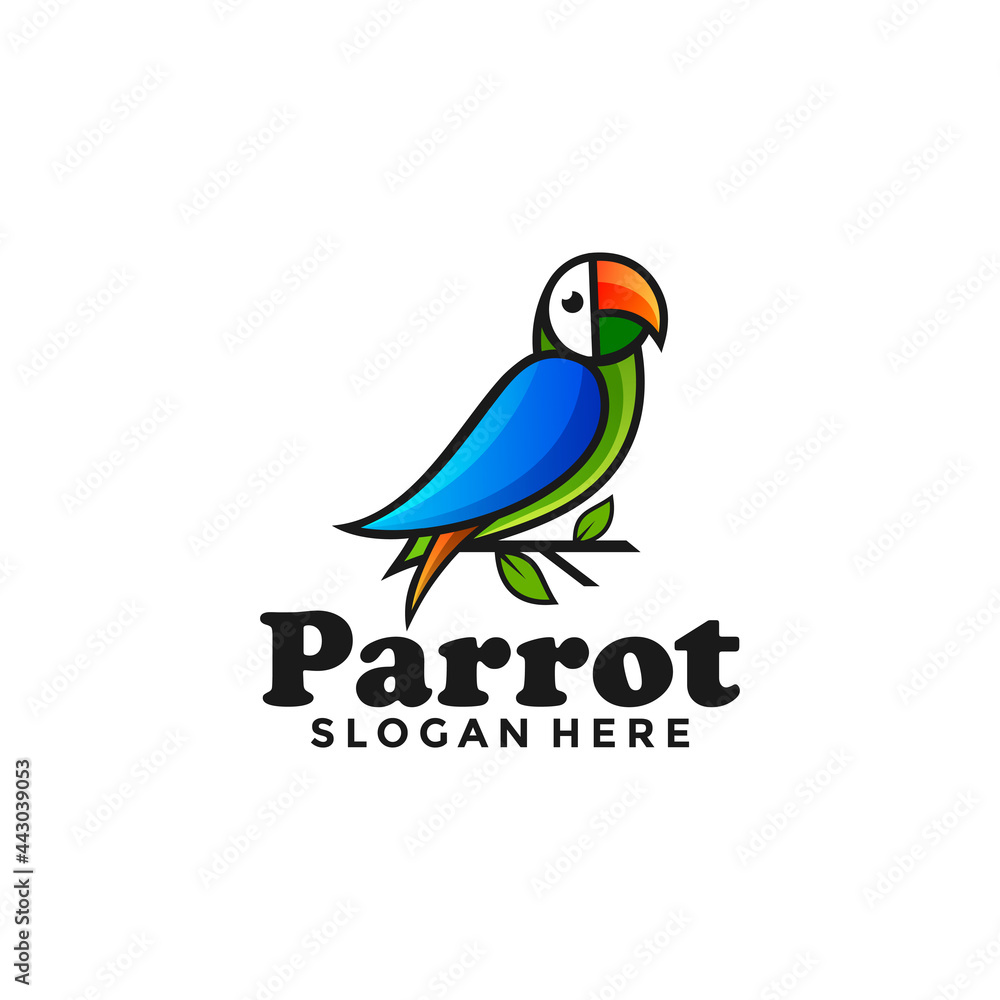 Parrot illustration vector template Parrot illustration vector template