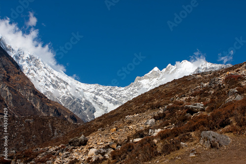 snow covered mountains