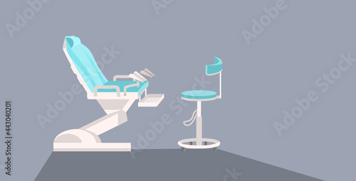 modern gynecological chair medical equipment gynecologist workplace healthcare gynecology concept horizontal