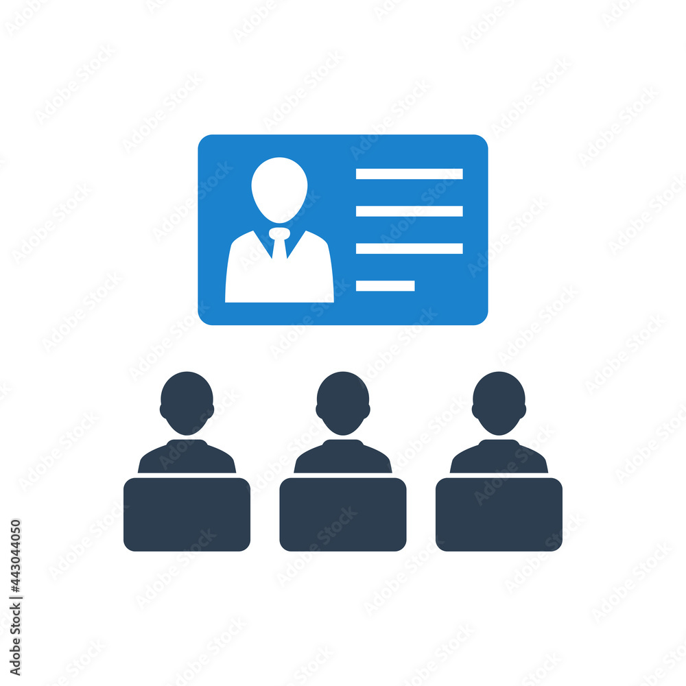 Online conference icon vector graphic illustration Online conference icon vector graphic illustration