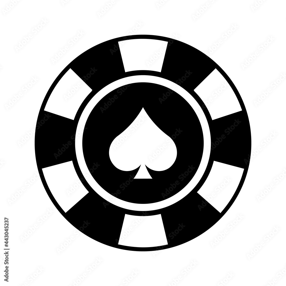 Poker casino chip icon for web design in online casino Poker casino chip icon for web design in online casino