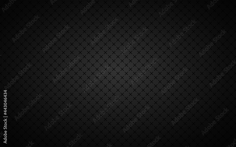Black abstract background. Vector metal pattern. Simply mosaic with evenly stacked crosses Black abstract background. Vector metal pattern. Simply mosaic with evenly stacked crosses