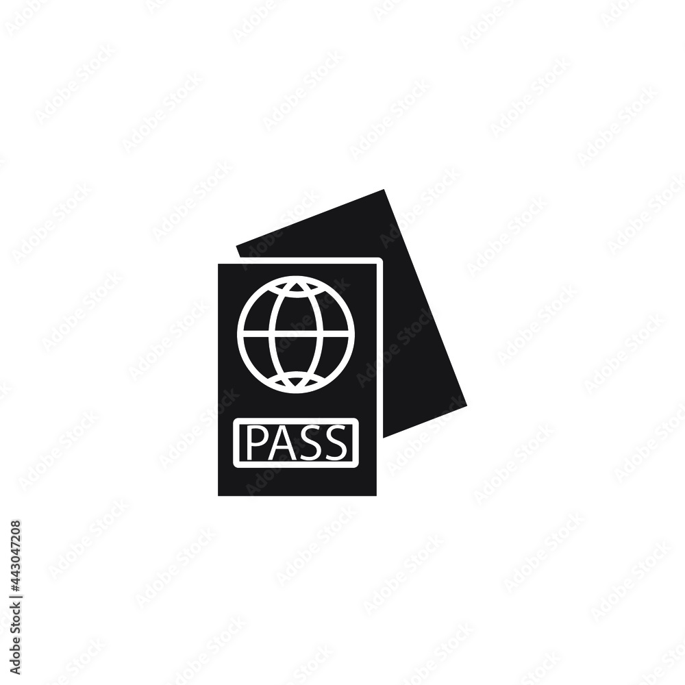 Passport icons symbol vector elements for infographic web Passport icons symbol vector elements for infographic web