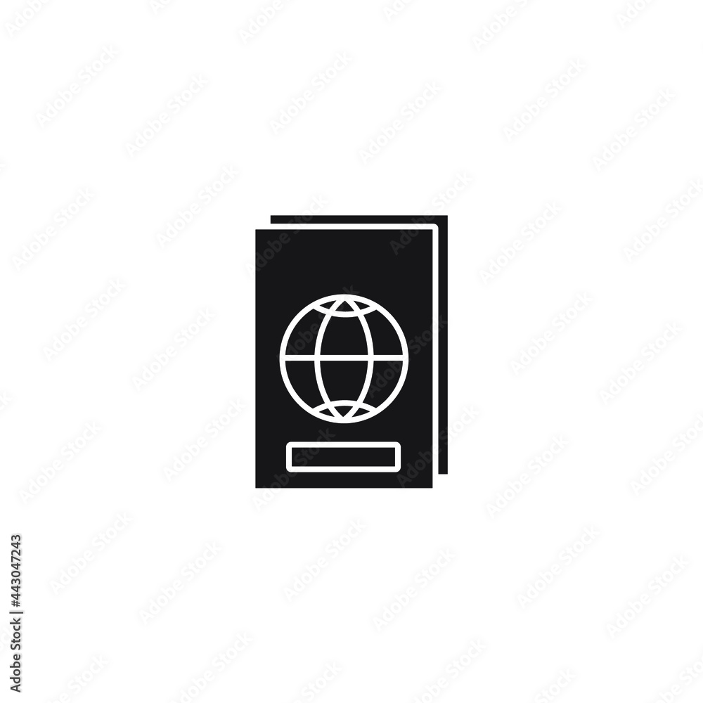 Passport icons symbol vector elements for infographic web Passport icons symbol vector elements for infographic web