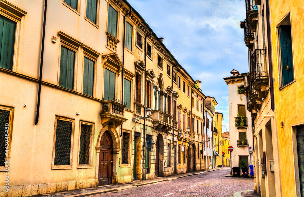 Architecture of the old town of Vicenza, Italy