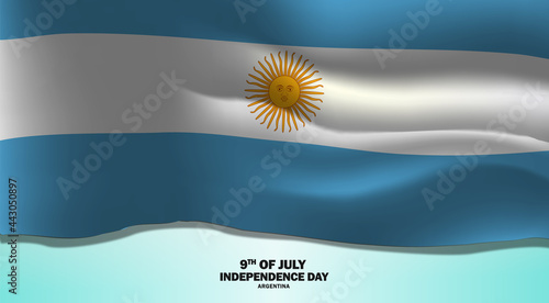 Independence Day of the Argentina Vector Background. The Ninth of July Illustration Design for Banner, Greeting Card, Invitation or Holiday Poster.
