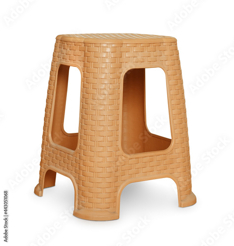 Brown plastic stool photo